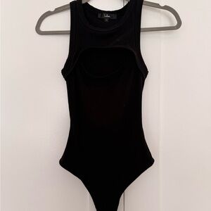 Lulu's Black Ribbed Top